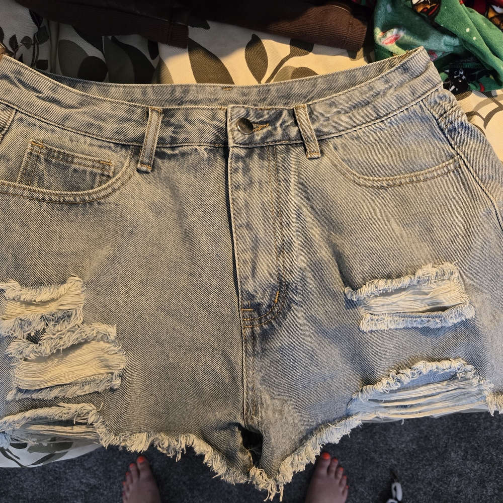 Distressed Denim Women's Shorts